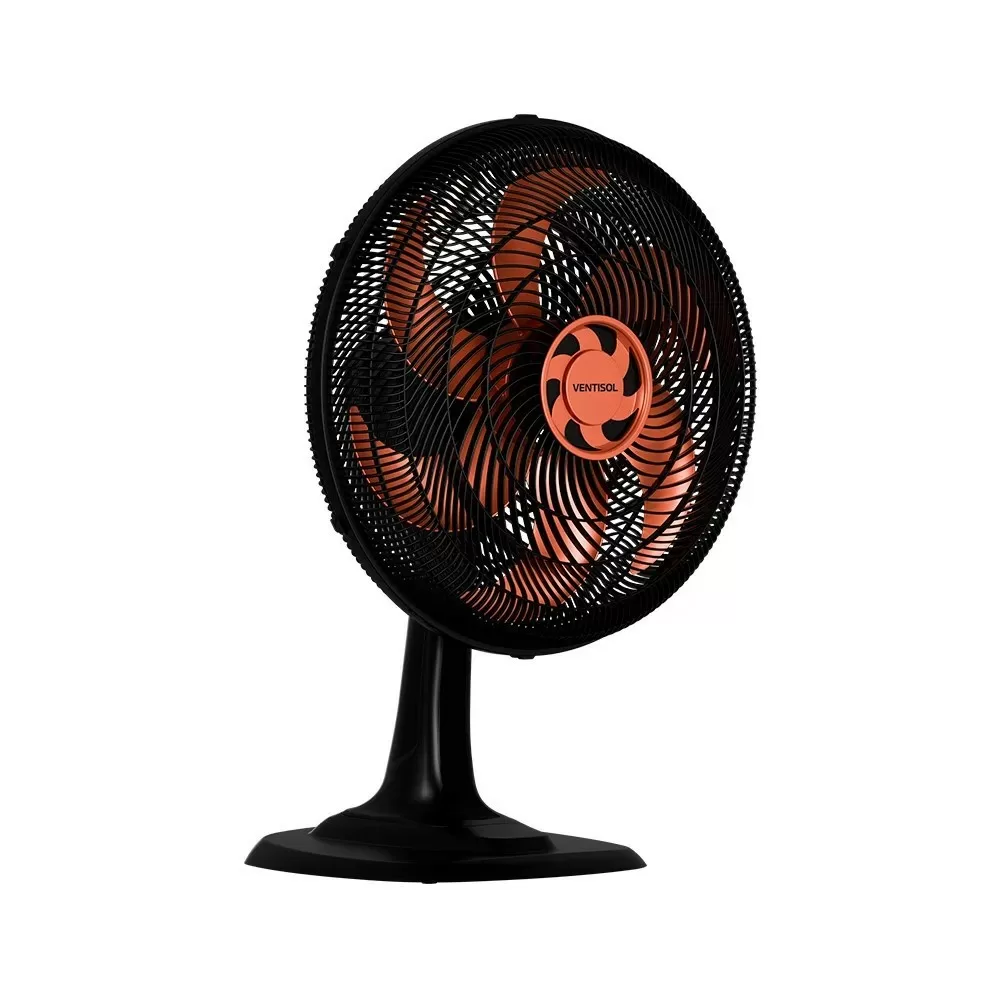 VENTILADOR DE MESA VENTISOL 40CM OSC TURBO 6 PÁS 80W PREMIUM BRONZE 220V
