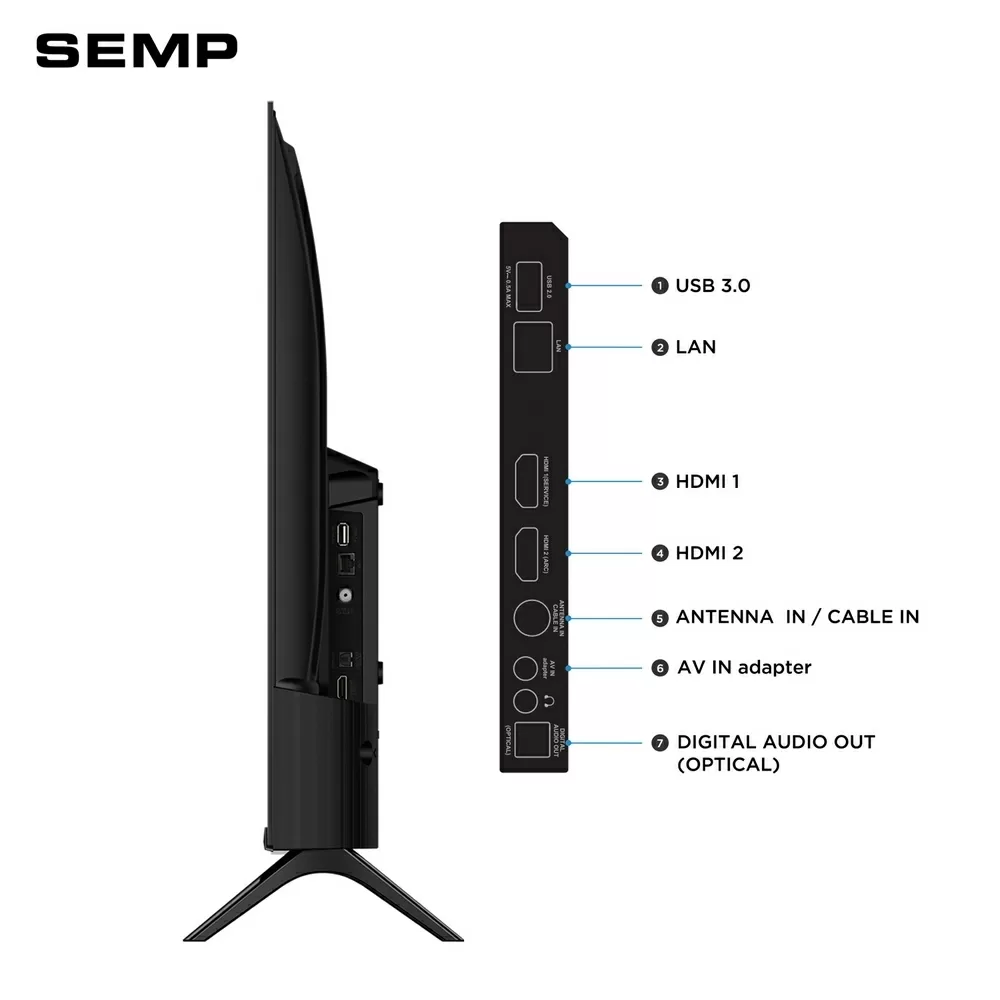 TV LED SMART 32 SEMP HD 32S42R ROKU TV 3 HDMI 1 USB PRETA BIVOLT 