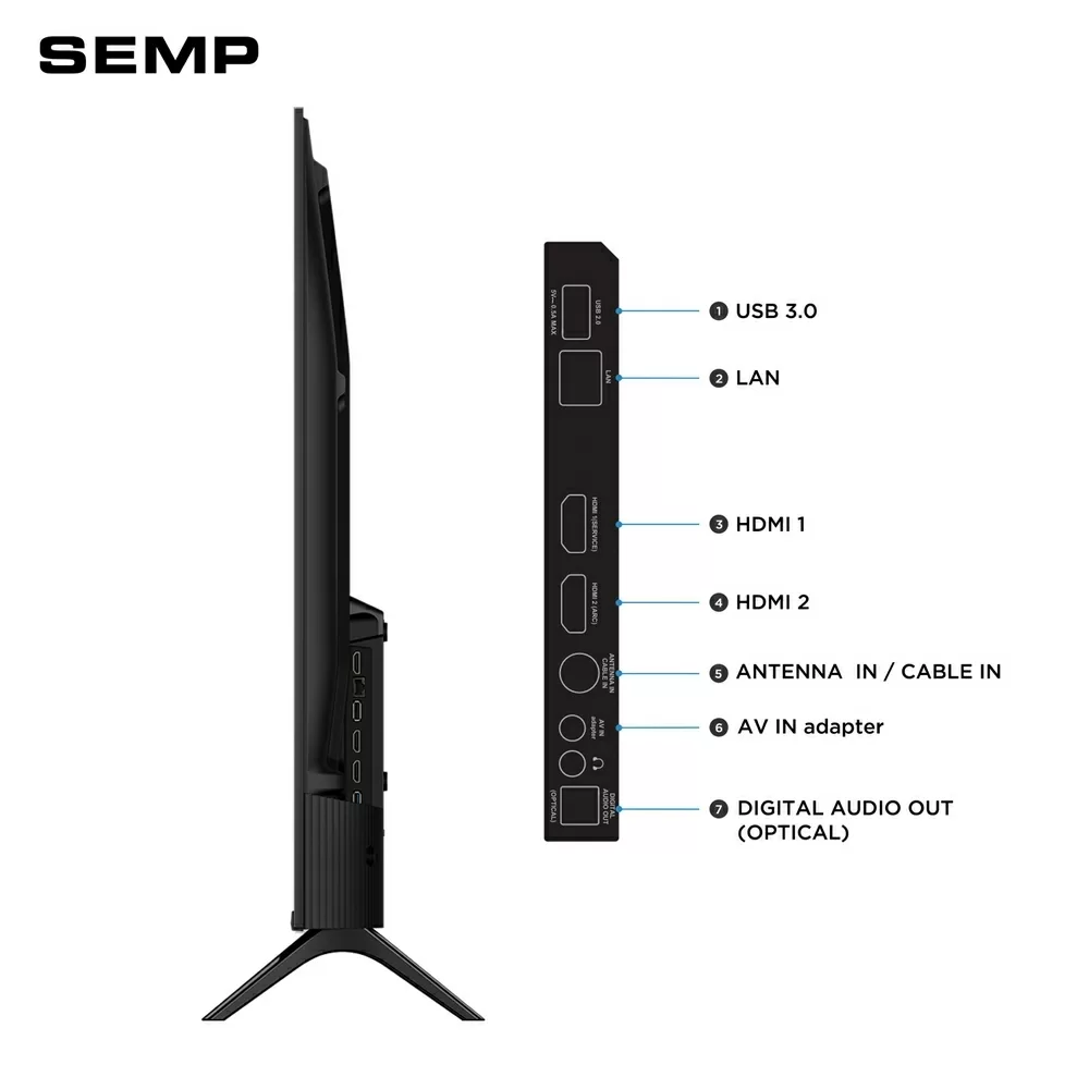TV LED SMART 43 SEMP HD 43S42R ROKU TV 3 HDMI 1 USB PRATA BIVOLT 