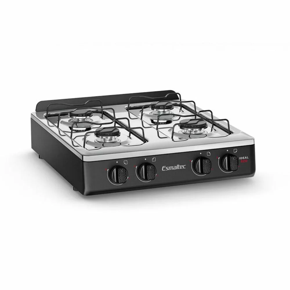 FOGAO 4 BOCAS ESMALTEC F4MFP IDEAL ECO 4129 PRETO