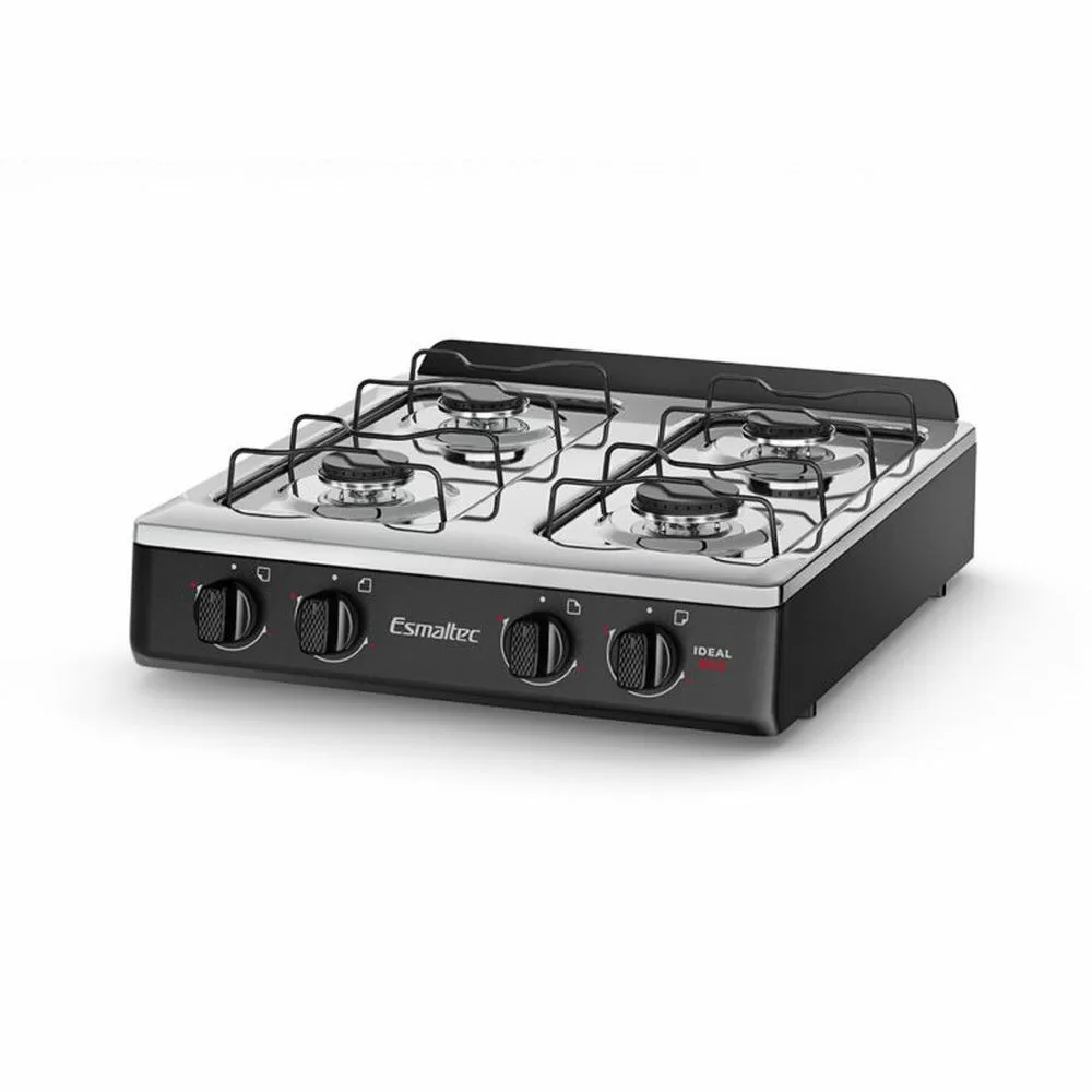 FOGAO 4 BOCAS ESMALTEC F4MFP IDEAL ECO 4129 PRETO
