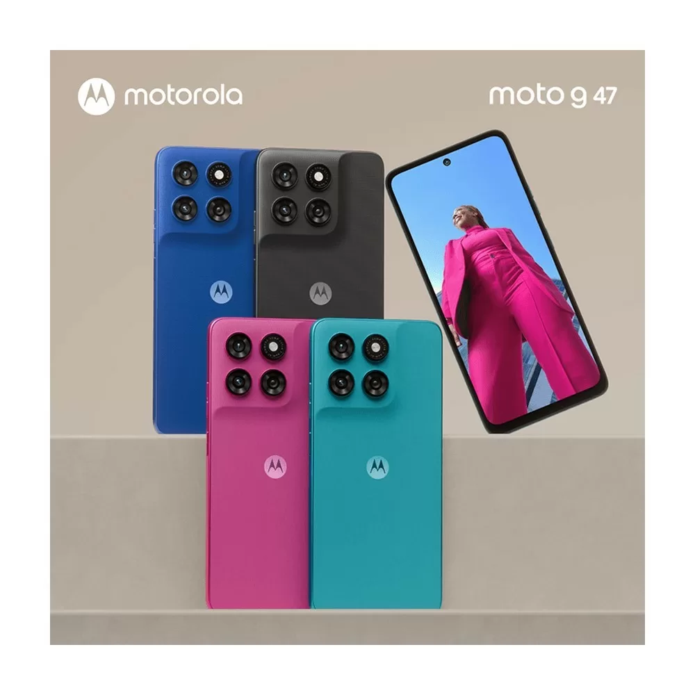SMARTPHONE MOTOROLA MOTO G47 5G 256GB XT2625-1 8GB RAM BOOST ANDROID 16 TELA 6,7" GRAFITE 